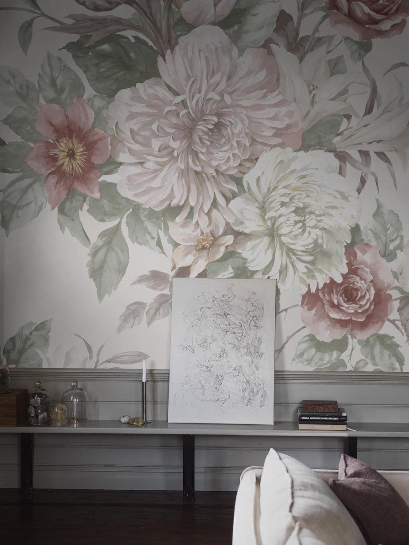Boras Tapeter 9722W Studio Floral Charm Grand Pink – mural bukiet kwiatów
