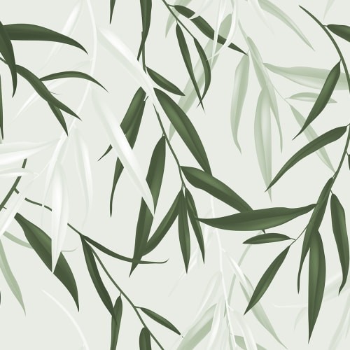 Rebel Walls R21200 Shutterstock Bamboo Jungle Green - mural w egzotyczne liście