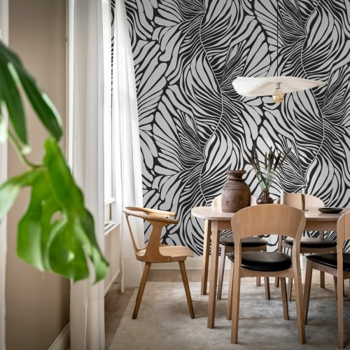 Rebel Walls R21058 Shutterstock Seagrass Graphite - mural w morskie trawy
