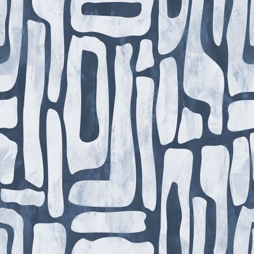 Rebel Walls R21065 Shutterstock Aesthetic Shapes Blue - mural w geometryczny wzór