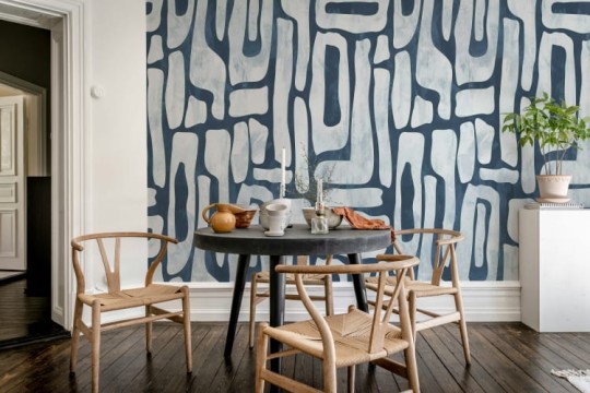 Rebel Walls R21065 Shutterstock Aesthetic Shapes Blue - mural w geometryczny wzór