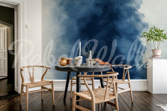 Rebel Walls R20868 Shutterstock Color Flow Blue - mural w akwarelowy wzór