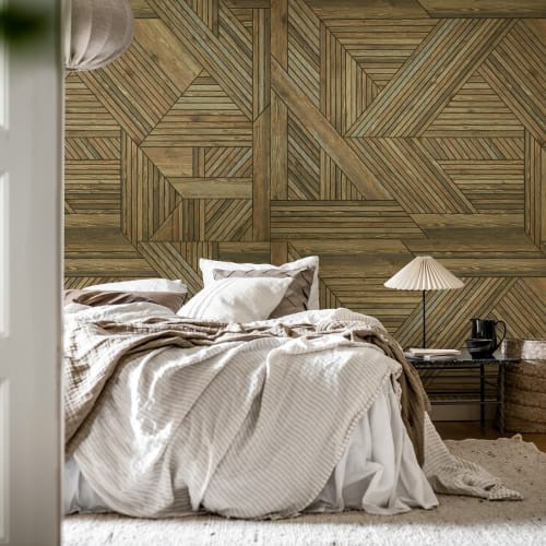 Rebel Walls R20647 Shutterstock Wooden Art Oak - mural w drewniany panel