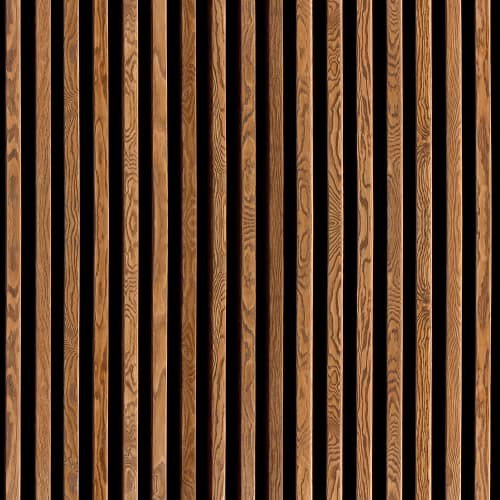 Rebel Walls R19485 Shutterstock Rib Wood - mural w drewniane panele ścienne 3D