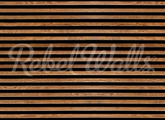 Rebel Walls R19484 Shutterstock Rib Wood Horizontal - mural w drewniane panele ścienne 3D