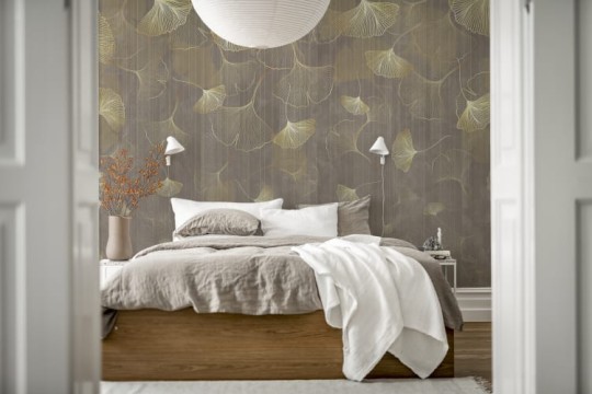 Rebel Walls R19716 Shutterstock Ginkgo Leafs - mural w liście miłorzębu