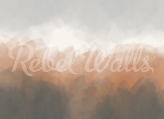 Rebel Walls R20812 Shutterstock Color Fog Rust - mural w abstrakcyjną mgłę