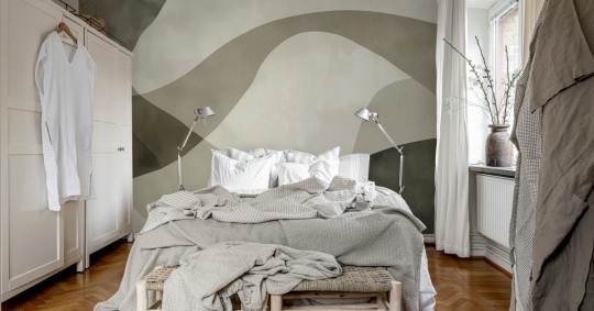 Rebel Walls R21271 Shutterstock Artistic Waves Gray - mural w abstrakcyjny wzór