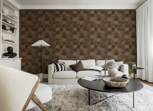 Rebel Walls R19641 Shutterstock Wood Blocks Teak - mural imitujący drewno