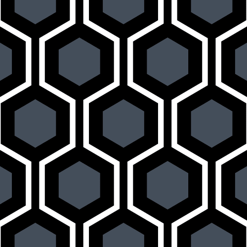 Rebel Walls R21562 Shutterstock Bold Hexagon Blue - mural w geometryczny wzór retro