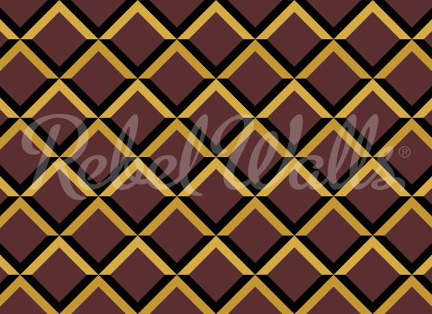 Rebel Walls R21569 Shutterstock Lattice Burgundy - mural w kratkę