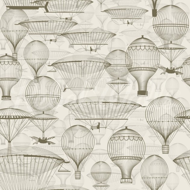 Rebel Walls R21551 Shutterstock Bon Voyage Vintage - mural w balony