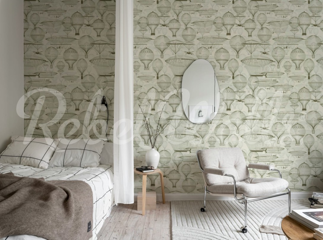 Rebel Walls R21551 Shutterstock Bon Voyage Vintage - mural w balony
