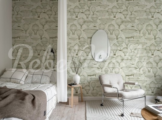 Rebel Walls R21551 Shutterstock Bon Voyage Vintage - mural w balony