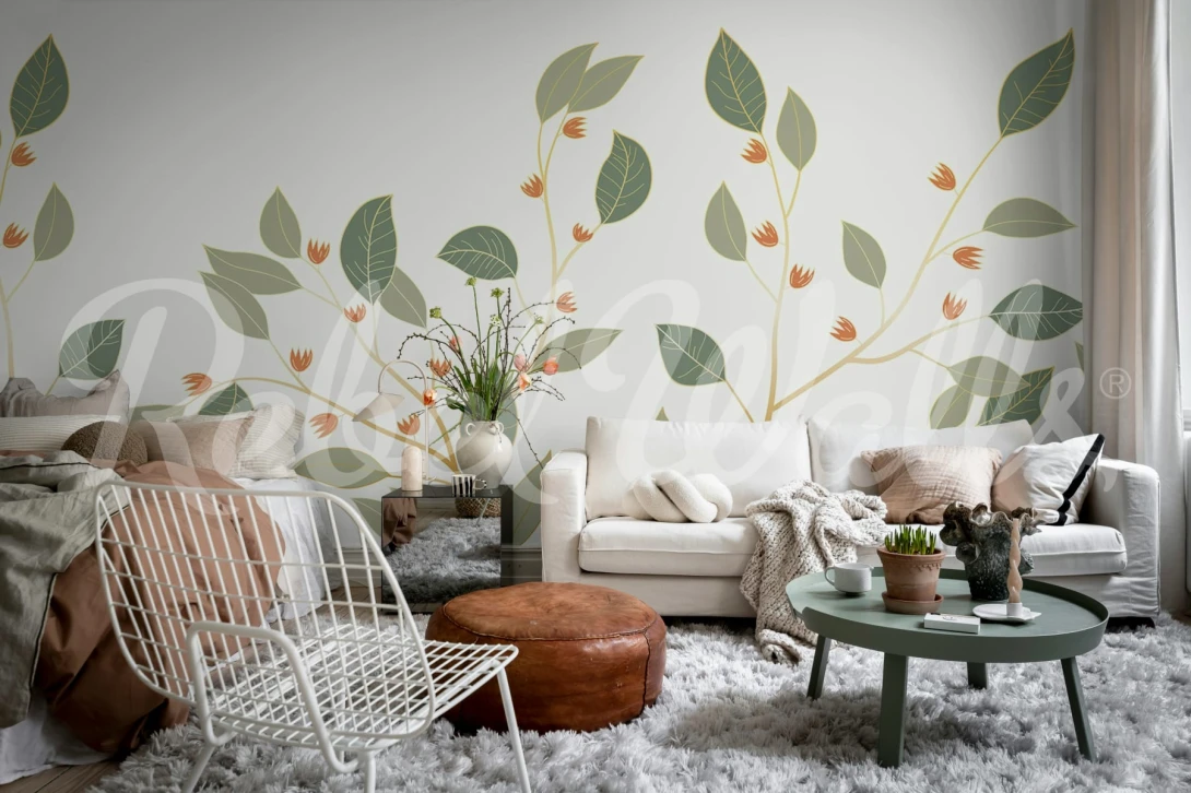Rebel Walls R21488 Shutterstock Botanic Foliage Spring - mural w liście