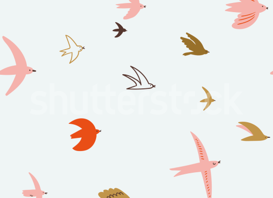 Rebel Walls R21400 Shutterstock Flying Birds Light Blue - mural w ptaki