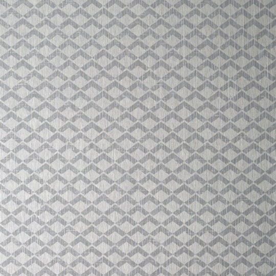 Anna French AT79110 Small Scale Cashiers Grey on Metallic Silver - tapeta strukturalna w geometryczny wzór