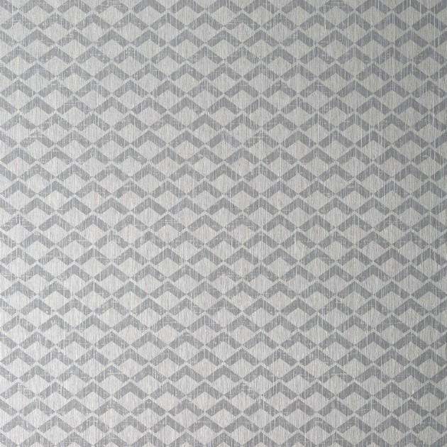 Anna French AT79110 Small Scale Cashiers Grey on Metallic Silver - tapeta strukturalna w geometryczny wzór