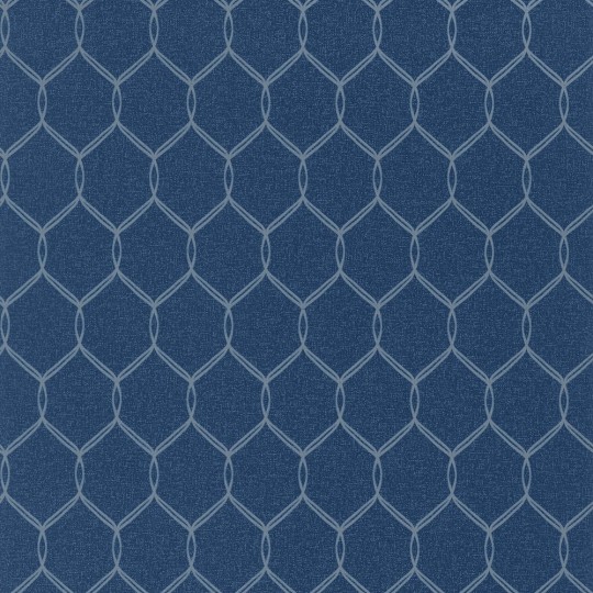 Anna French AT79150 Small Scale Leland Trellis Navy - tapeta w kratownicę