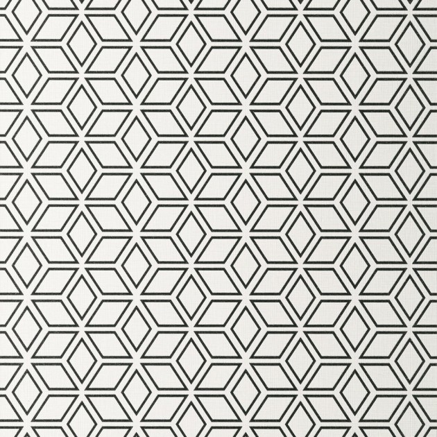 Anna French AT79173 Small Scale Legrelle Bead Black and White - tapeta strukturalna w geometryczny wzór
