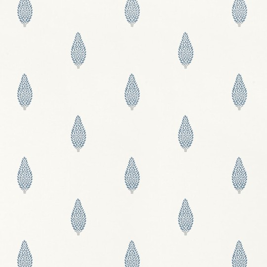 Anna French AT79184 Small Scale Manor Navy - tapeta w stylizowane drzewa cytrusowe