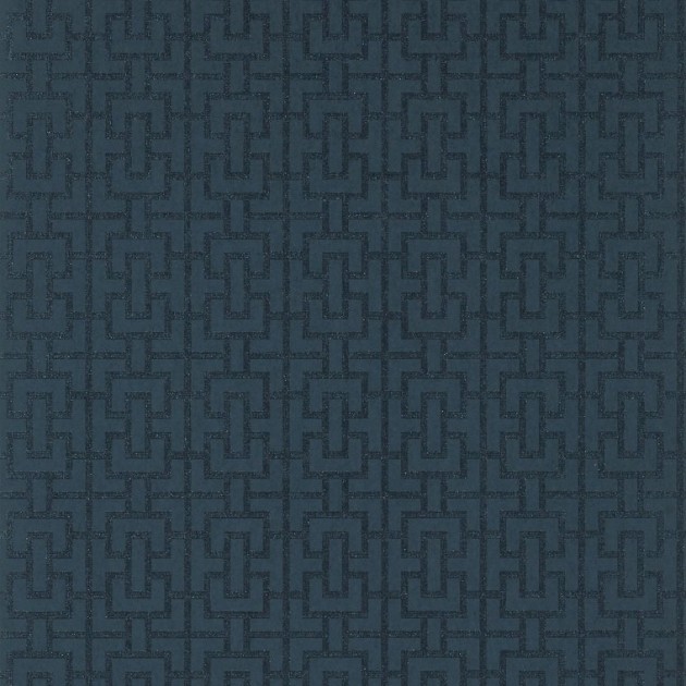 Anna French AT79122 Small Scale Bridle Navy - tapeta w geometryczny wzór kratownicy