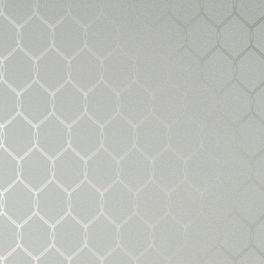 Anna French AT79149 Small Scale Leland Trellis Grey on Metallic Silver - tapeta w kratownicę