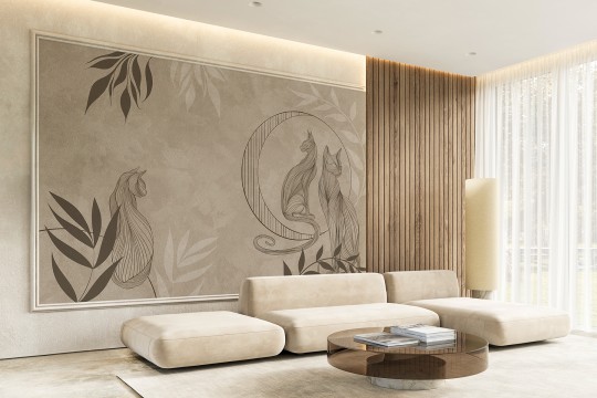 Lorenso TPA 0525 0158 00 Neko - mural w koty i liście