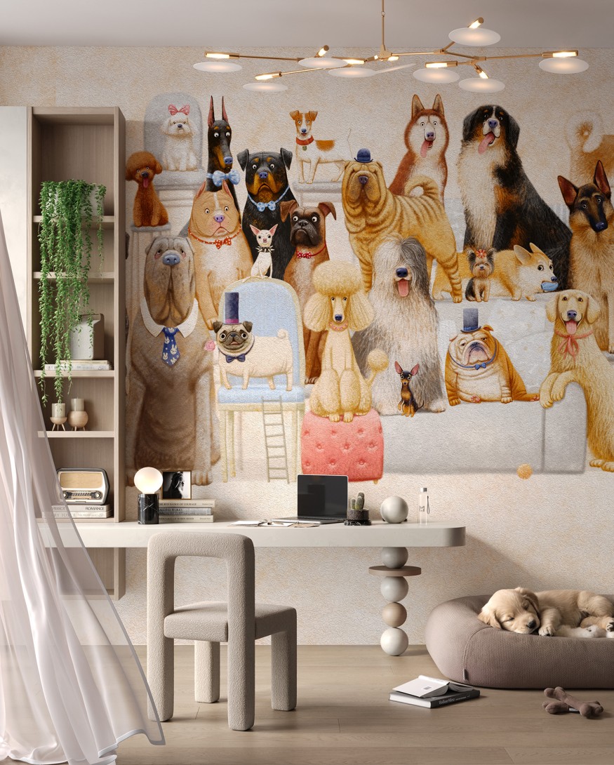 Wonderwall 35 0848 01 Zampina - mural dla dzieci w psy