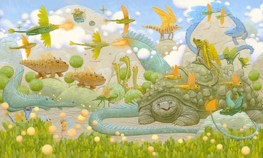 Wonderwall 35 0847 01 Dino - mural dziecięcy w dinozaury