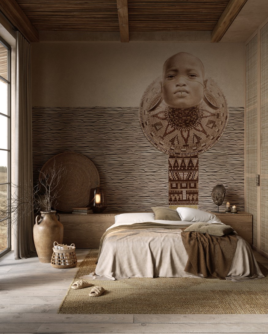 Wonderwall 35 0937 01 Sauda - mural w etniczny motyw