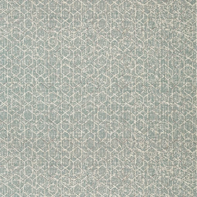 Thibaut T12803 Modern Resource 3 Twilight Teal - tapeta w geometryczny wzór z lnianej siatki