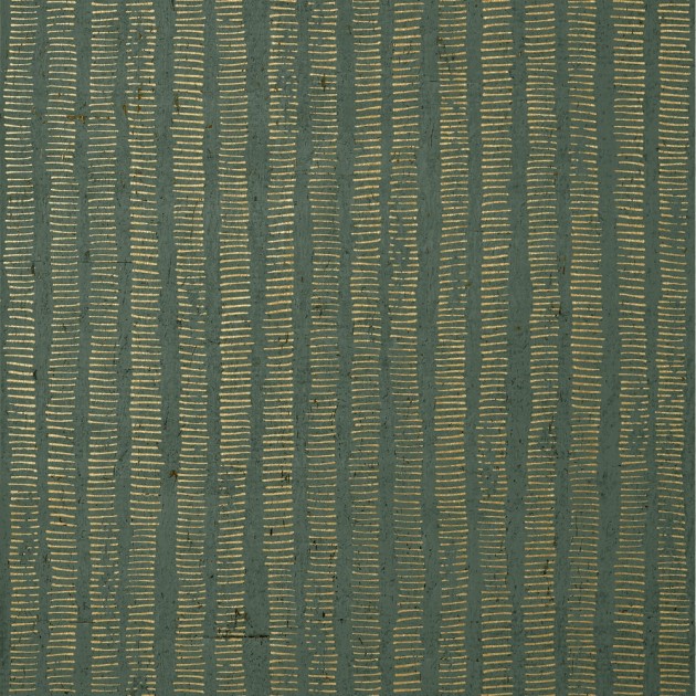 Thibaut T12813 Modern Resource 3 Cork Forest Olive Green - tapeta korkowa w paski