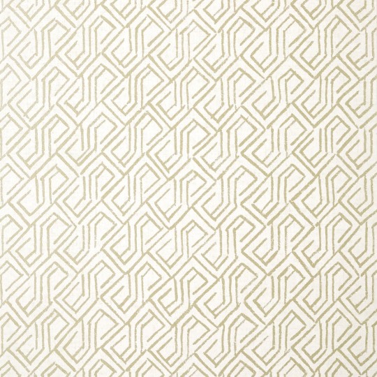 Thibaut T12839 Modern Resource 3 Tortona Metallic Gold on Cream - tapeta imitująca tkaninę w geometryczny wzór