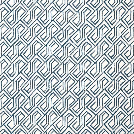 Thibaut T12843 Modern Resource 3 Tortona Navy and White - tapeta imitująca tkaninę w geometryczny wzór