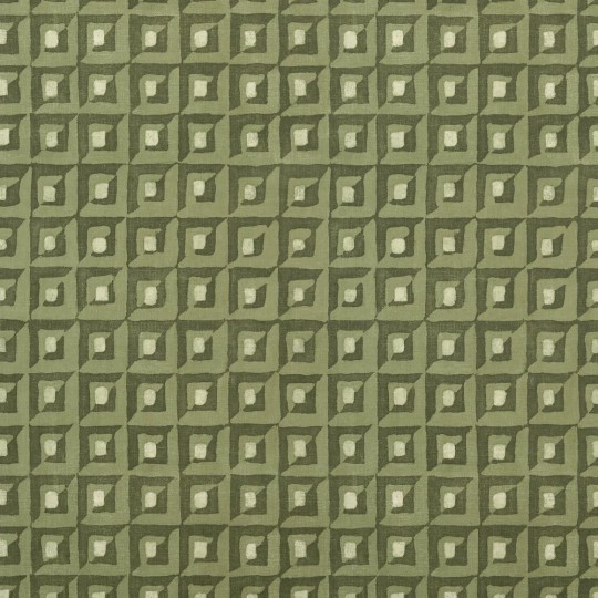 Thibaut T12846 Modern Resource 3 Square Dance Olive Green - tapeta w architektoniczny wzór 3D