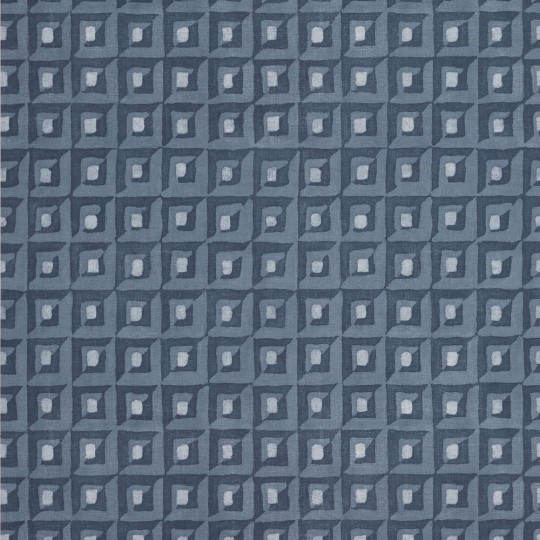 Thibaut T12851 Modern Resource 3 Square Dance Navy - tapeta w architektoniczny wzór 3D