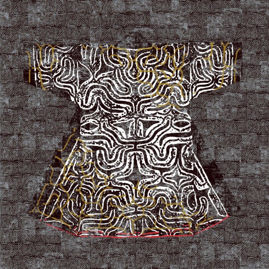 Elitis RM 257 01 Domino Kimono - mural w kimono