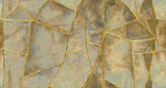 Elitis VP 1022 01 Sauvages Leopard - mural w organiczny złoty wzór