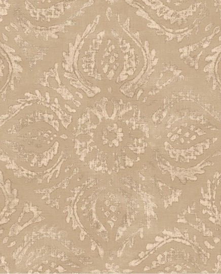 Eijffinger 350621 Amber - tapeta w roślinne ornamenty na tle imitującym tkaninę