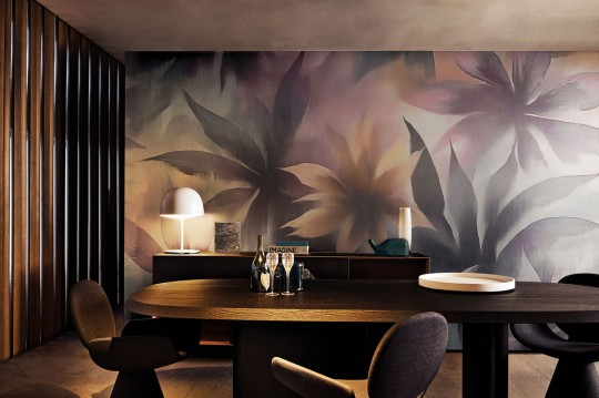 London Art 25004 2 Exclusive Wallpaper 25 Nocturnal Rhapsody - mural w zamglone kwiaty