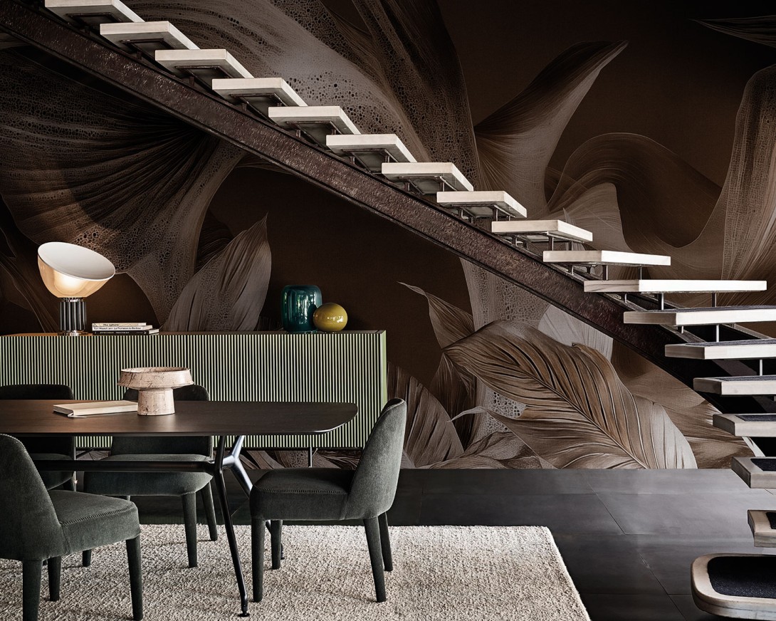 London Art 25009 1 Exclusive Wallpaper 25 Sandstone Dreams - mural w abstrakcyjny wzór roślinny