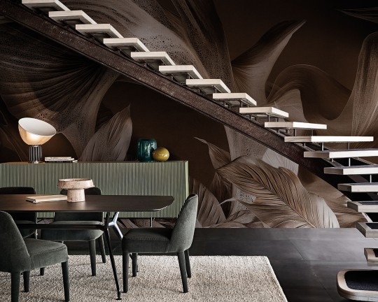 London Art 25009 3 Exclusive Wallpaper 25 Sandstone Dreams - mural w abstrakcyjny wzór roślinny