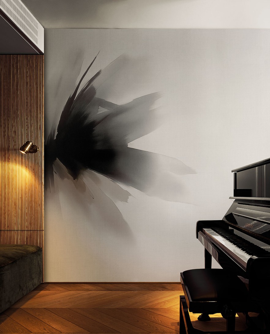 London Art 25011 2 Exclusive Wallpaper 25 Resonance - mural w abstrakcyjny kwiat