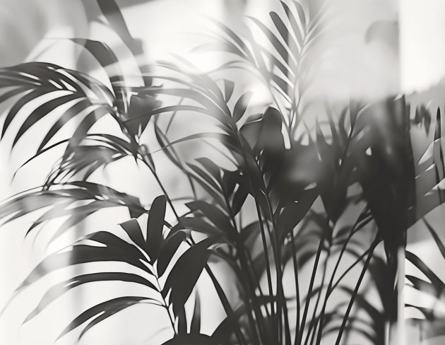 London Art 25016 2 Exclusive Wallpaper 25 Linear Palms - mural w liście palm