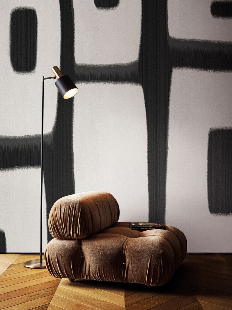 London Art 25020 2 Exclusive Wallpaper 25 Ebony Harmony - mural w geometryczny wzór