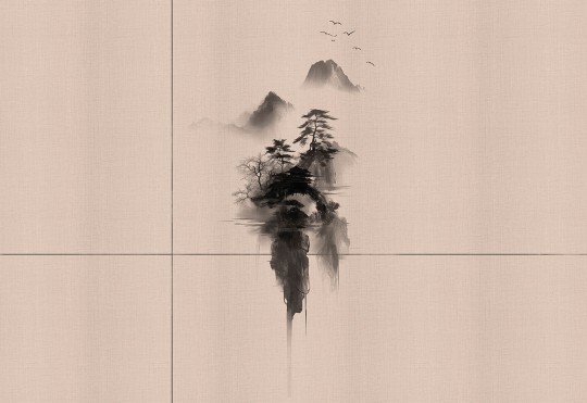 London Art 25030 3 Exclusive Wallpaper 25 Sumie #1 - mural w pejzaż lasu i gór