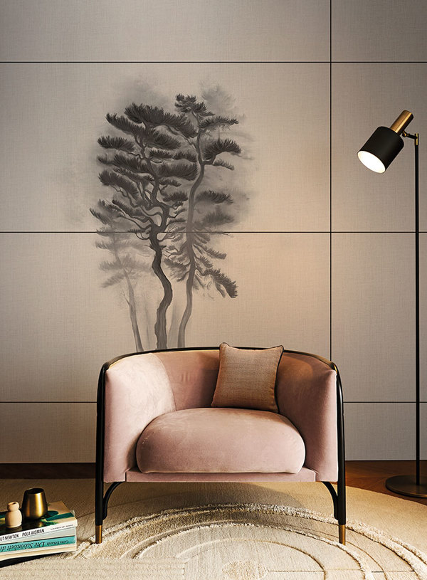 London Art 25032 2 Exclusive Wallpaper 25 Sumie #3 - mural w drzewa i kratkę
