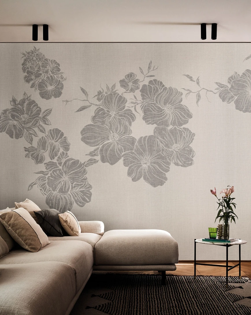 London Art 25035 3 Exclusive Wallpaper 25 Sumie #6 - mural w minimalistyczne kwiaty