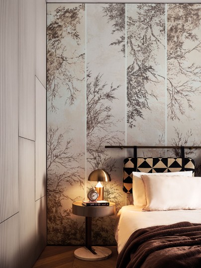 London Art 25036 2 Exclusive Wallpaper 25 Echoes Of The Forest - mural z podziałem na panele w drzewa